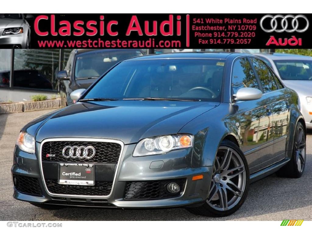 2007 RS4 4.2 quattro Sedan - Daytona Grey Pearl Effect / Black photo #1