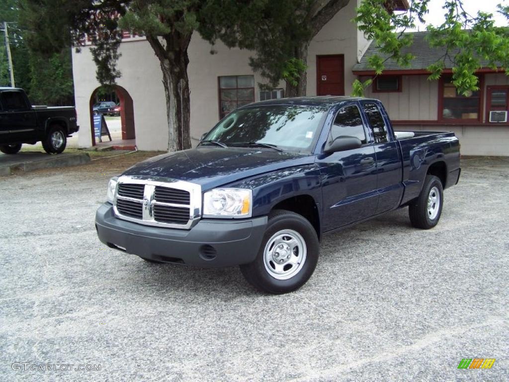 2007 Dakota ST Club Cab - Patriot Blue Pearl / Medium Slate Gray photo #1