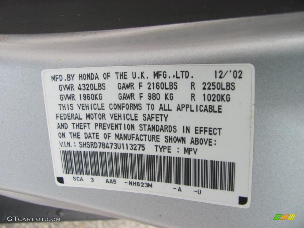 2003 CR-V LX 4WD - Satin Silver Metallic / Black photo #19