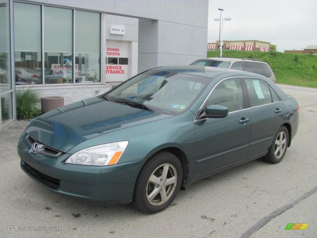 2003 Accord EX-L Sedan - Noble Green Pearl / Ivory photo #2