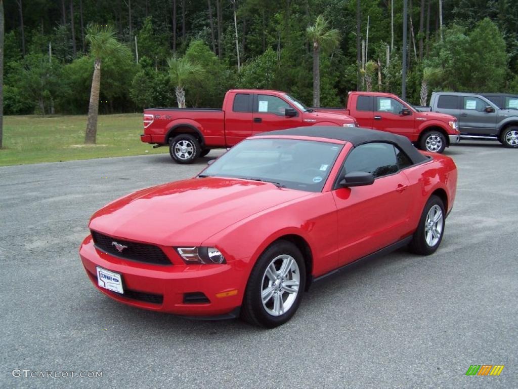 2010 Mustang V6 Convertible - Torch Red / Charcoal Black photo #1