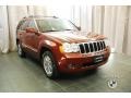 2008 Red Rock Crystal Pearl Jeep Grand Cherokee Limited 4x4  photo #7