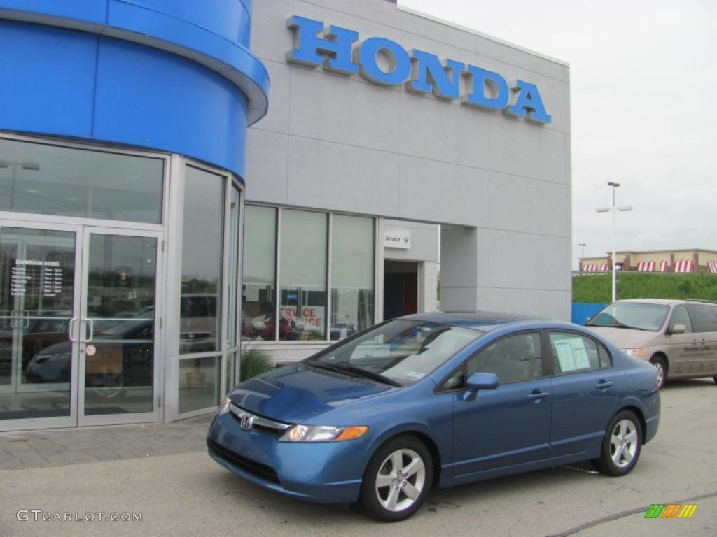 2007 Civic EX Sedan - Atomic Blue Metallic / Gray photo #1