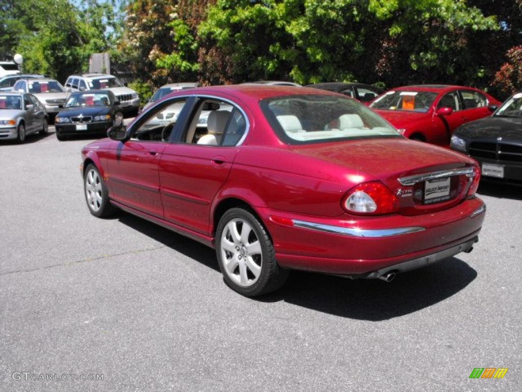 2004 X-Type 3.0 - Salsa Red / Champagne photo #2