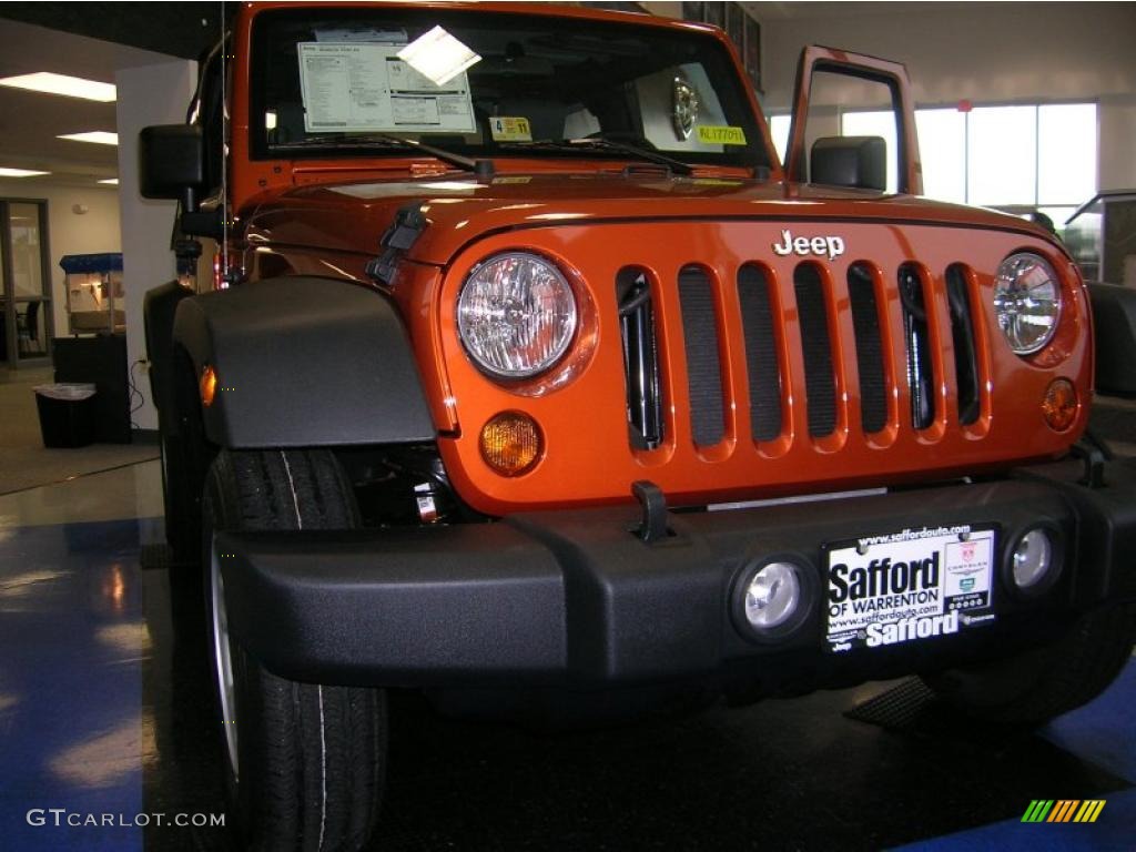 2010 Wrangler Sport 4x4 - Mango Tango Pearl / Dark Slate Gray/Medium Slate Gray photo #12