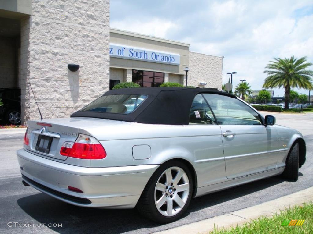 2002 3 Series 325i Convertible - Titanium Silver Metallic / Sand photo #6