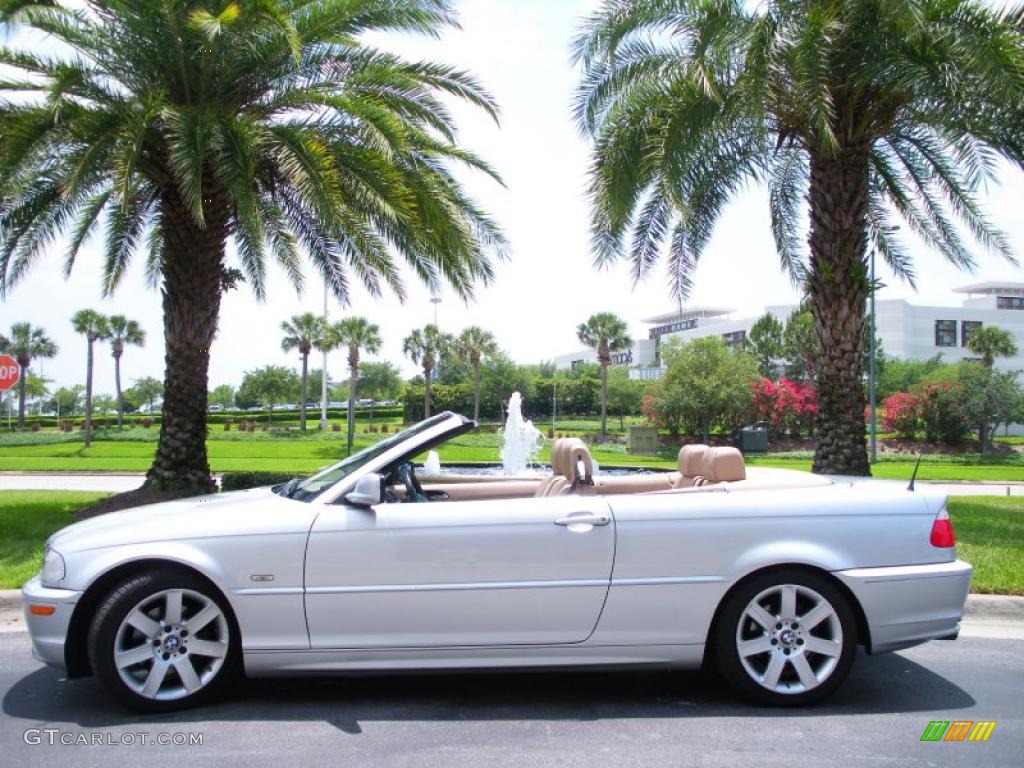 2002 3 Series 325i Convertible - Titanium Silver Metallic / Sand photo #13