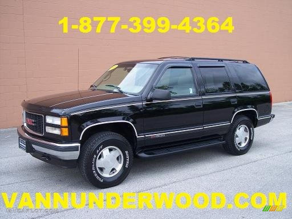 1999 Yukon SLE 4x4 - Onyx Black / Neutral photo #1