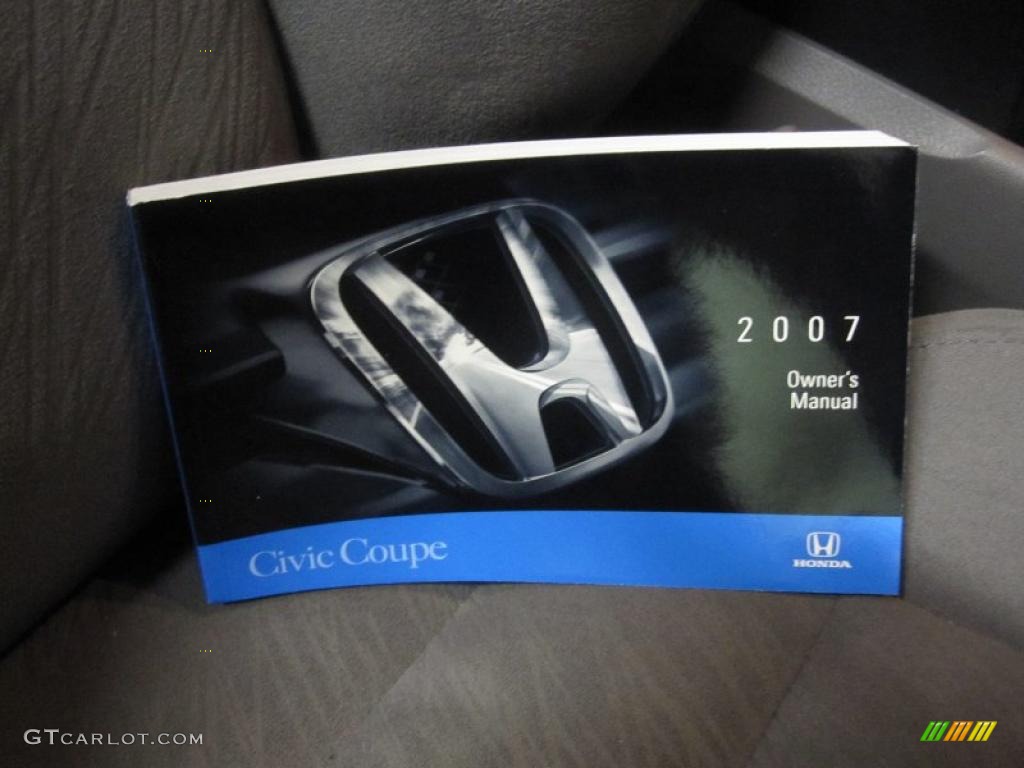 2007 Civic EX Coupe - Borrego Beige Metallic / Black photo #9