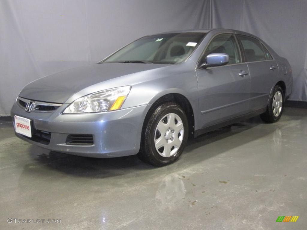 2007 Accord LX Sedan - Cool Blue Metallic / Gray photo #1