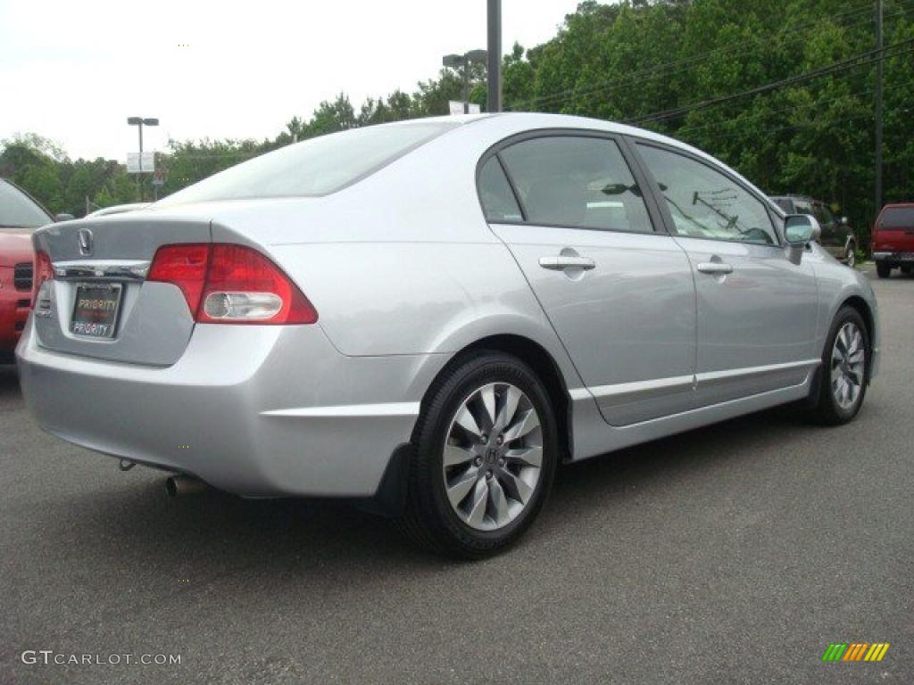 2009 Civic EX Sedan - Alabaster Silver Metallic / Gray photo #6