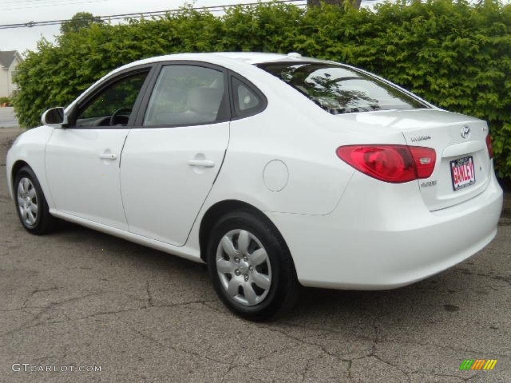 2009 Elantra GLS Sedan - Captiva White / Beige photo #3