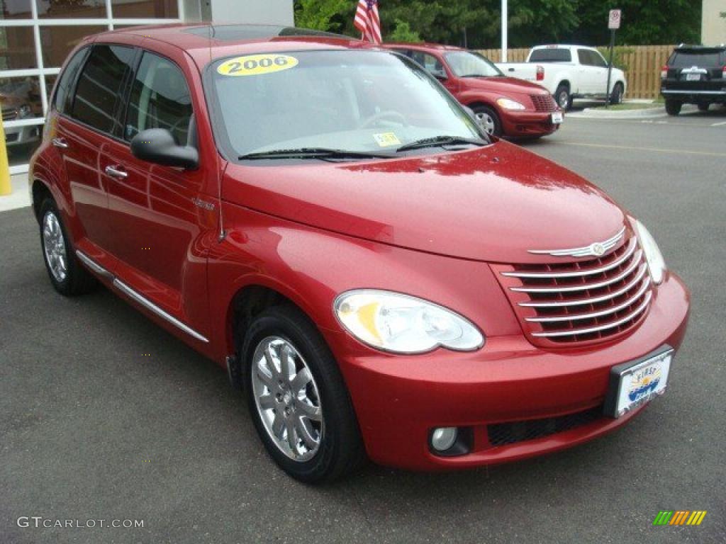 2006 PT Cruiser Limited - Inferno Red Crystal Pearl / Pastel Pebble Beige photo #8