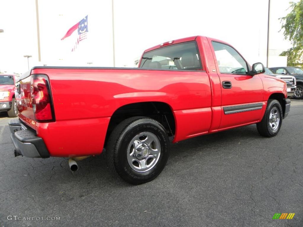 2004 Silverado 1500 Regular Cab - Victory Red / Dark Charcoal photo #3