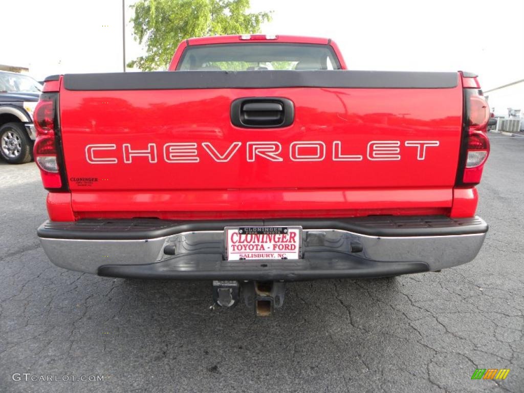 2004 Silverado 1500 Regular Cab - Victory Red / Dark Charcoal photo #4