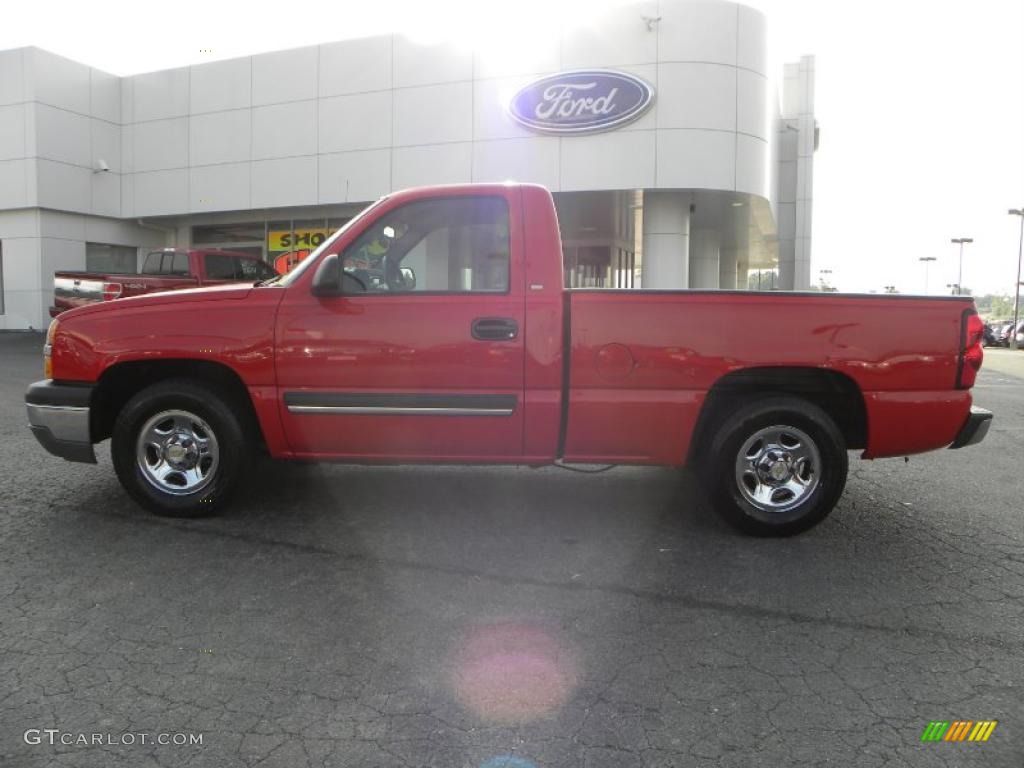 2004 Silverado 1500 Regular Cab - Victory Red / Dark Charcoal photo #5