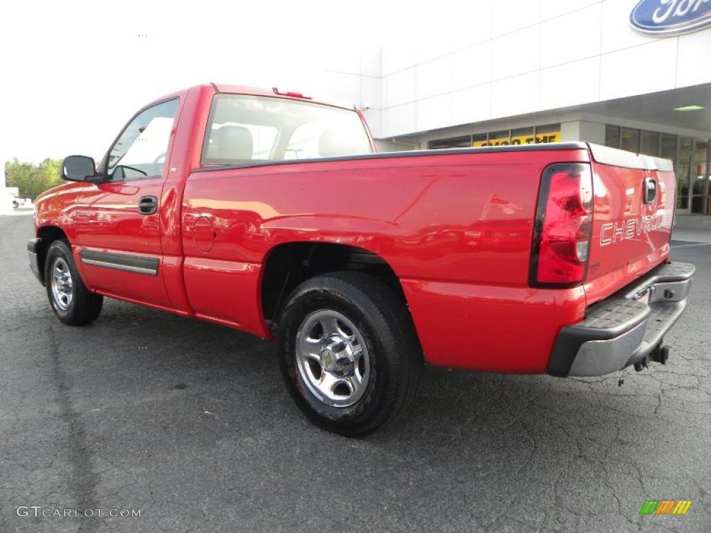 2004 Silverado 1500 Regular Cab - Victory Red / Dark Charcoal photo #20