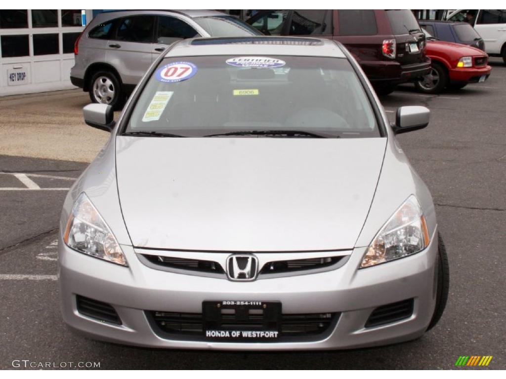 2007 Accord EX-L Sedan - Alabaster Silver Metallic / Black photo #2