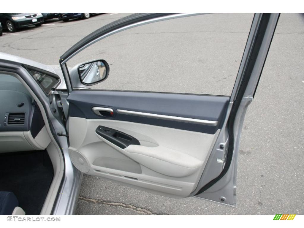 2007 Civic Hybrid Sedan - Alabaster Silver Metallic / Blue photo #18