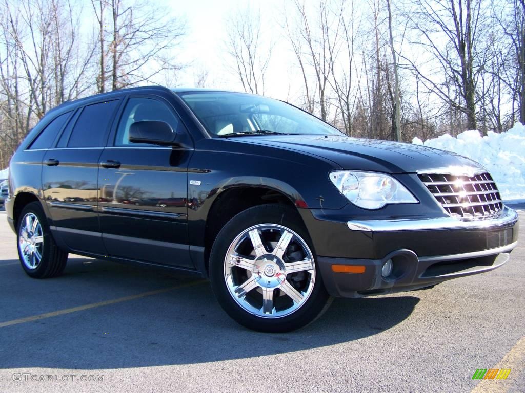 2007 Pacifica Signature Series - Brilliant Black / Pastel Slate Gray photo #8