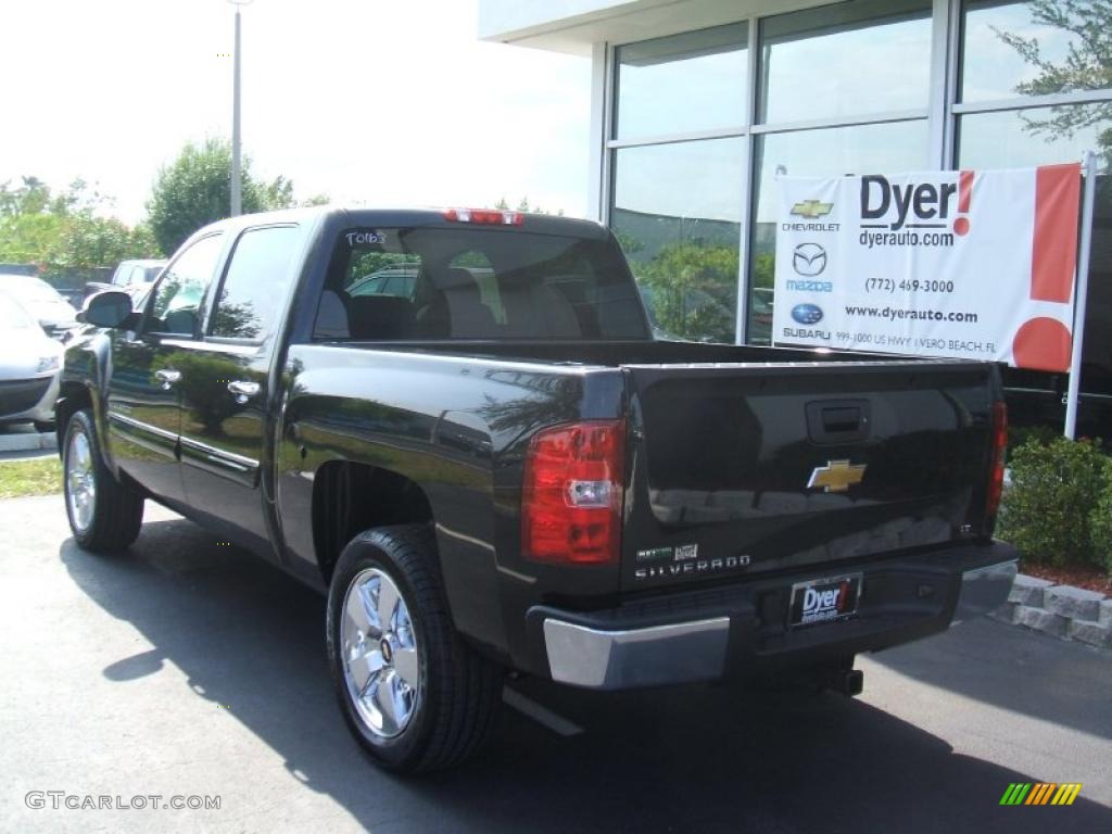 2010 Silverado 1500 LT Crew Cab - Black Granite Metallic / Light Cashmere/Ebony photo #4