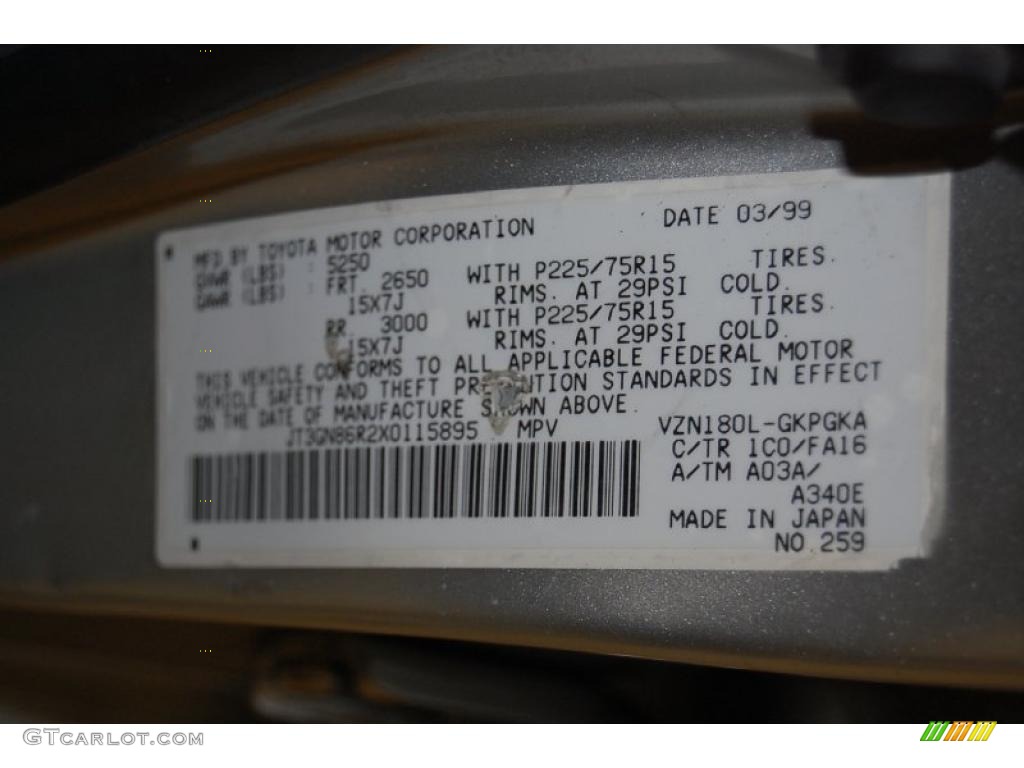 1999 4Runner SR5 - Millennium Silver Metallic / Gray photo #14