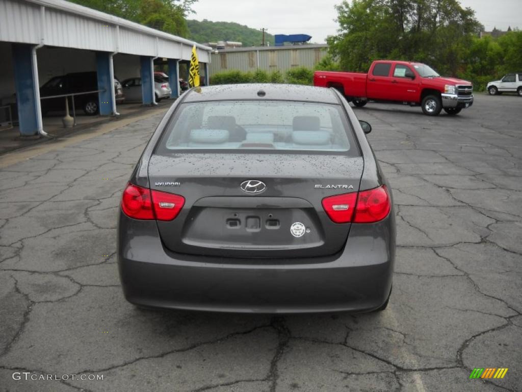 2008 Elantra SE Sedan - Carbon Gray Metallic / Gray photo #3