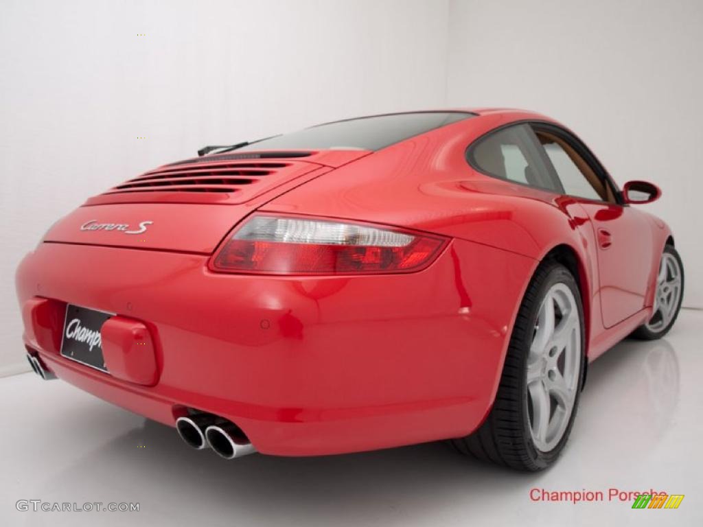2007 911 Carrera S Coupe - Guards Red / Sand Beige photo #4