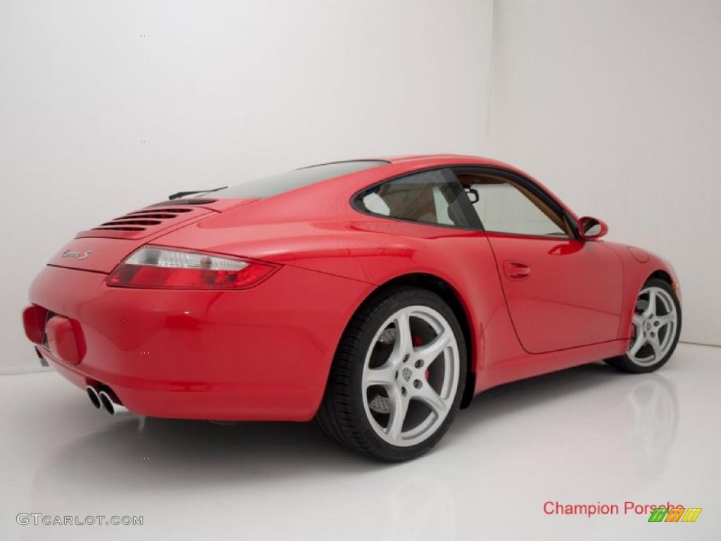 2007 911 Carrera S Coupe - Guards Red / Sand Beige photo #5