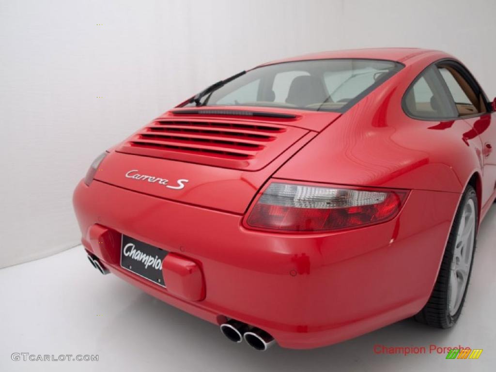 2007 911 Carrera S Coupe - Guards Red / Sand Beige photo #17