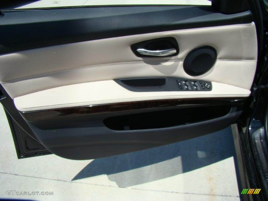 2010 3 Series 328i xDrive Sedan - Jet Black / Oyster/Black Dakota Leather photo #7