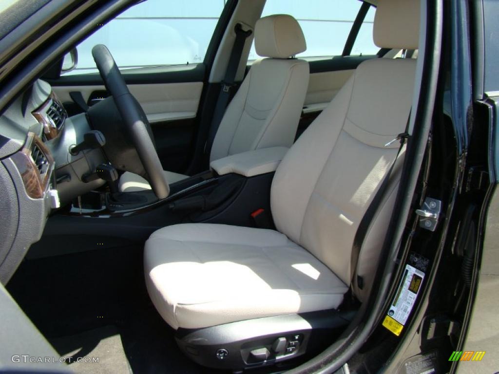 2010 3 Series 328i xDrive Sedan - Jet Black / Oyster/Black Dakota Leather photo #8