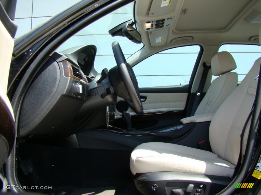 2010 3 Series 328i xDrive Sedan - Jet Black / Oyster/Black Dakota Leather photo #9
