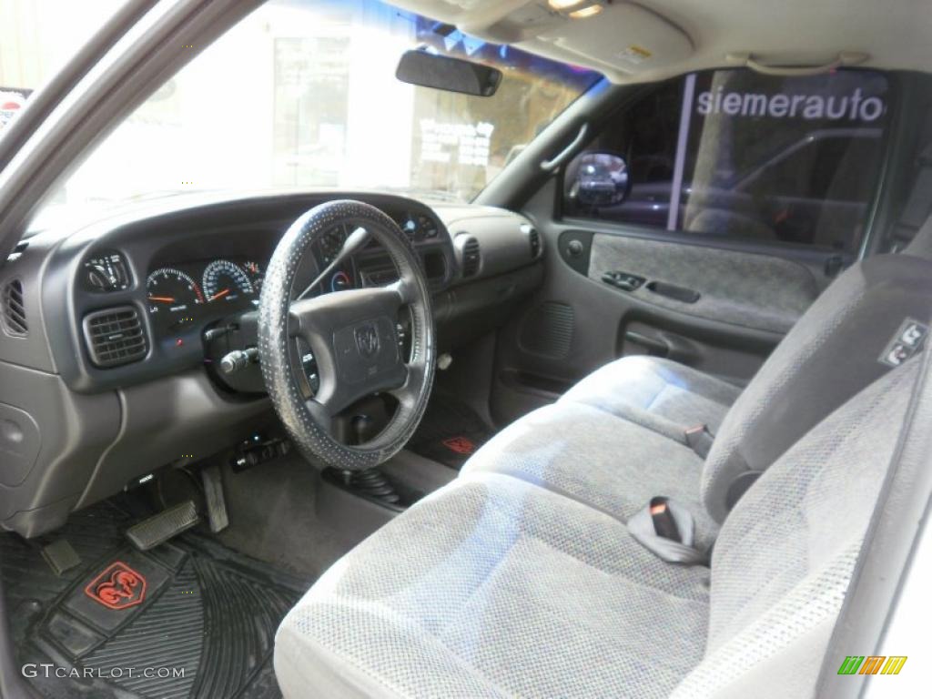 2000 Ram 1500 Sport Regular Cab 4x4 - Bright White / Mist Gray photo #3