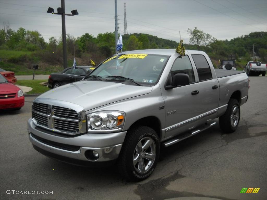 2008 Ram 1500 Big Horn Edition Quad Cab 4x4 - Bright Silver Metallic / Medium Slate Gray photo #16