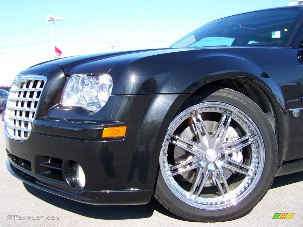 2006 300 C SRT8 - Brilliant Black Crystal Pearl / Dark Slate Gray/Light Graystone photo #2