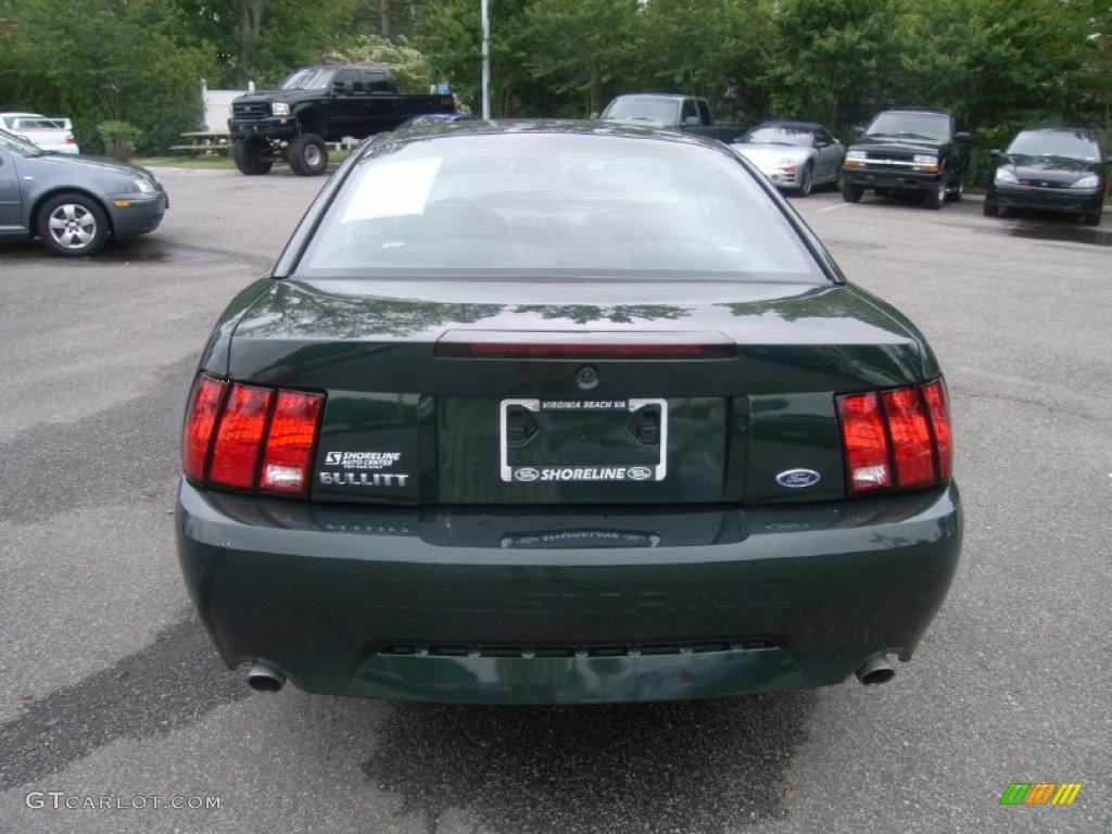 2001 Mustang Bullitt Coupe - Dark Highland Green / Dark Charcoal photo #4