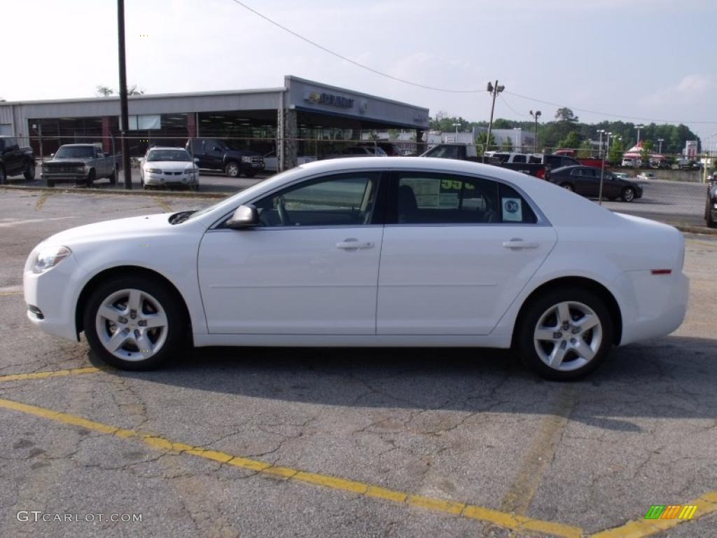 2010 Malibu LS Sedan - Summit White / Cocoa/Cashmere photo #2