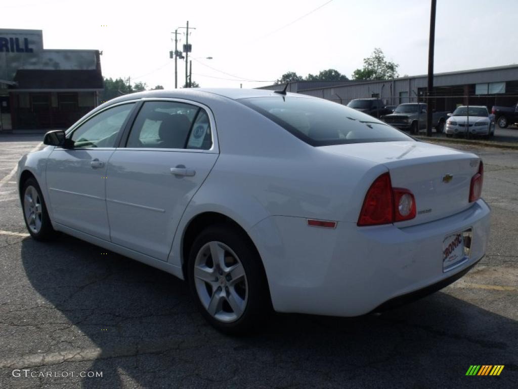 2010 Malibu LS Sedan - Summit White / Cocoa/Cashmere photo #3