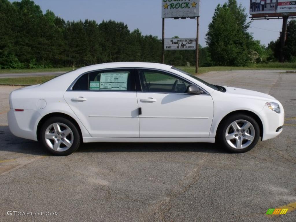 2010 Malibu LS Sedan - Summit White / Cocoa/Cashmere photo #6