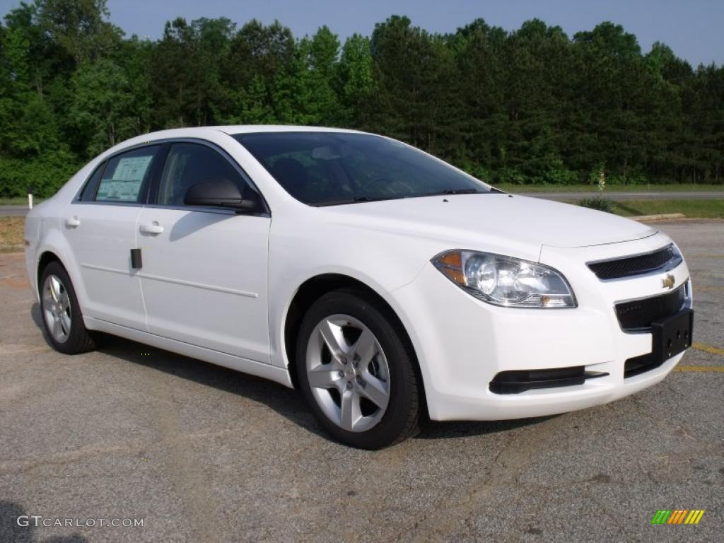 2010 Malibu LS Sedan - Summit White / Cocoa/Cashmere photo #7