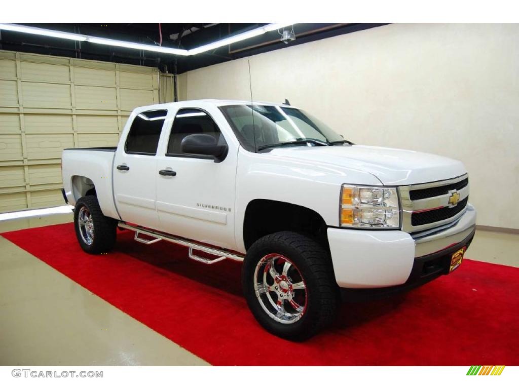 2008 Silverado 1500 LT Crew Cab - Summit White / Ebony photo #1