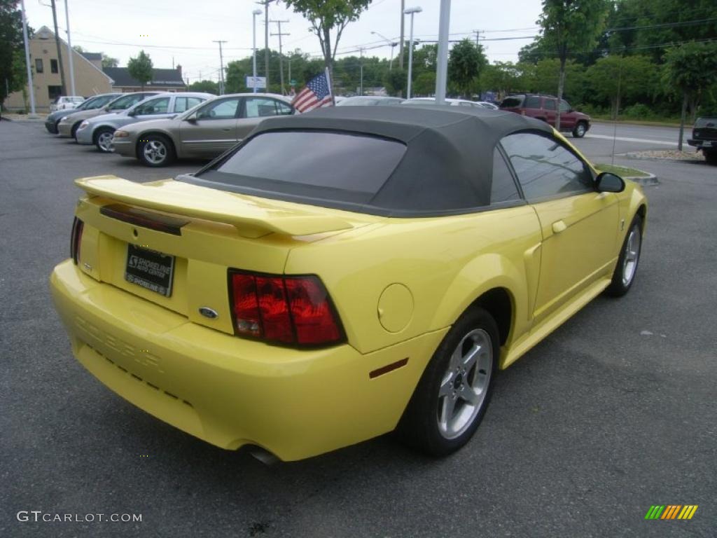 2001 Mustang Cobra Convertible - Zinc Yellow Metallic / Dark Charcoal photo #5