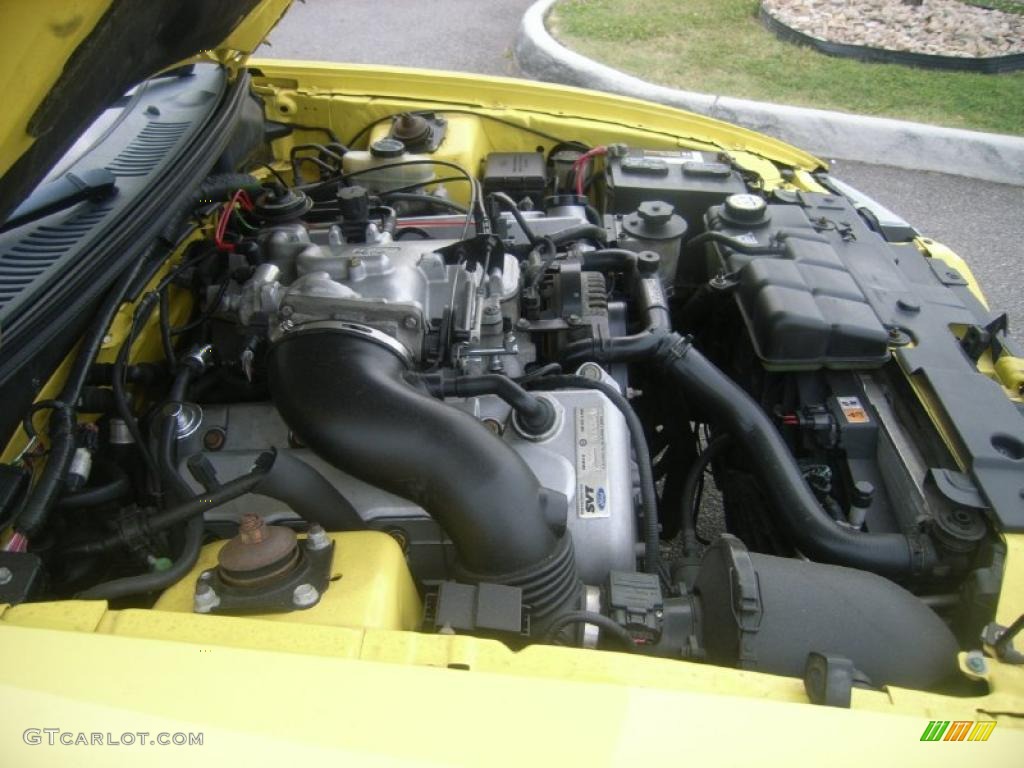 2001 Mustang Cobra Convertible - Zinc Yellow Metallic / Dark Charcoal photo #22