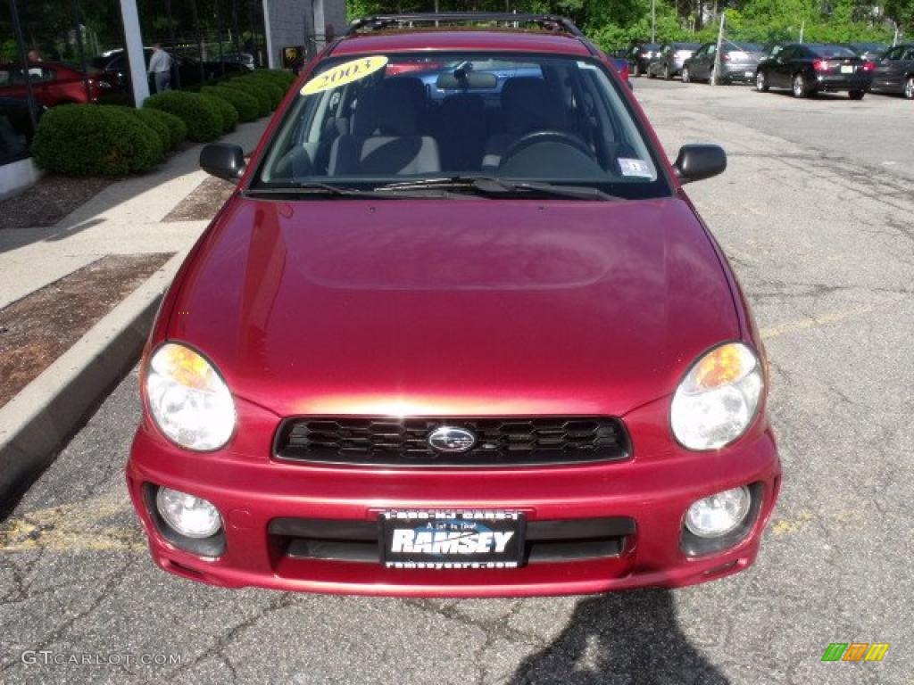 2003 Impreza 2.5 TS Wagon - Sedona Red Pearl / Gray photo #7