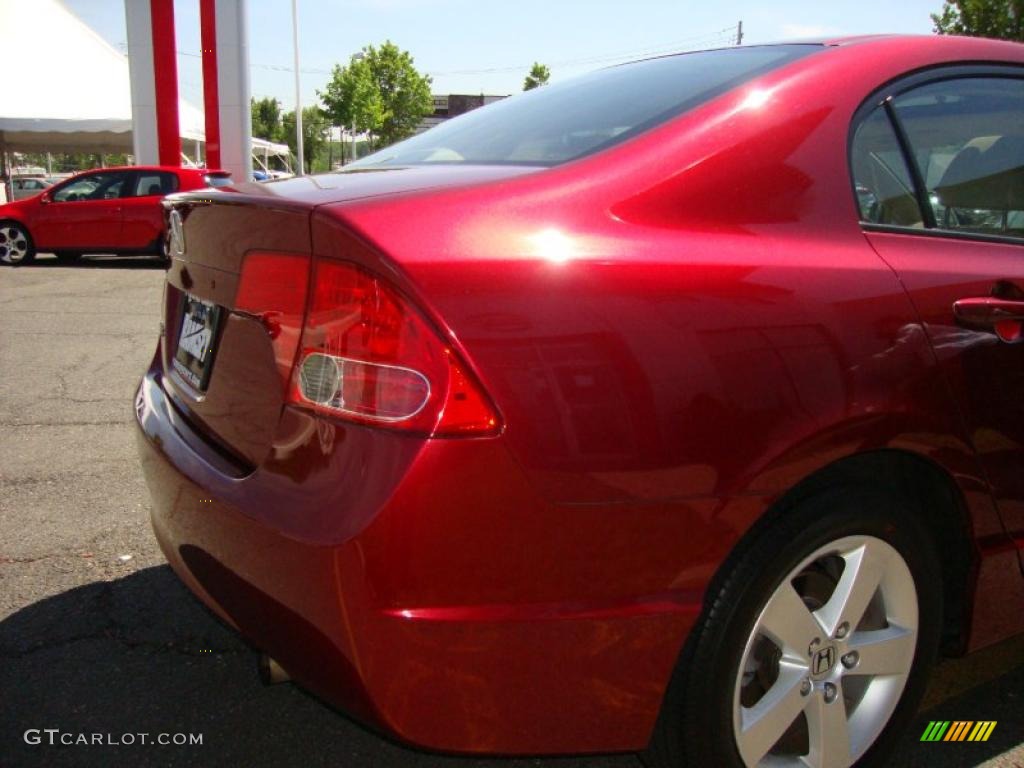 2007 Civic EX Sedan - Tango Red Pearl / Ivory photo #15