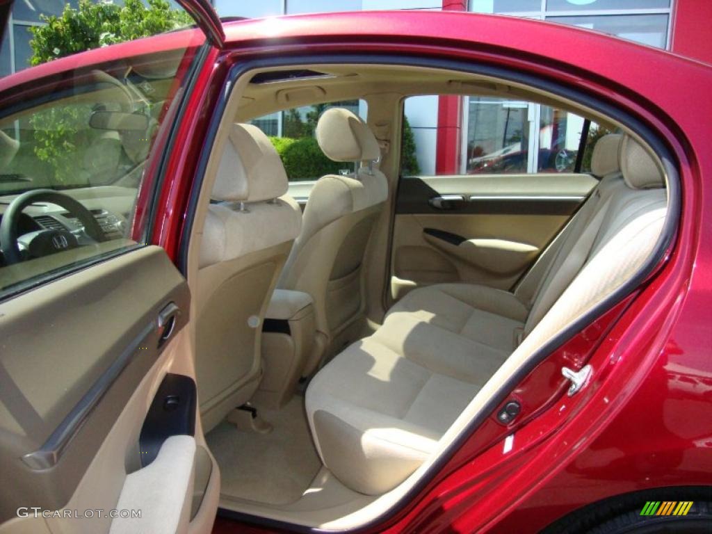 2007 Civic EX Sedan - Tango Red Pearl / Ivory photo #34