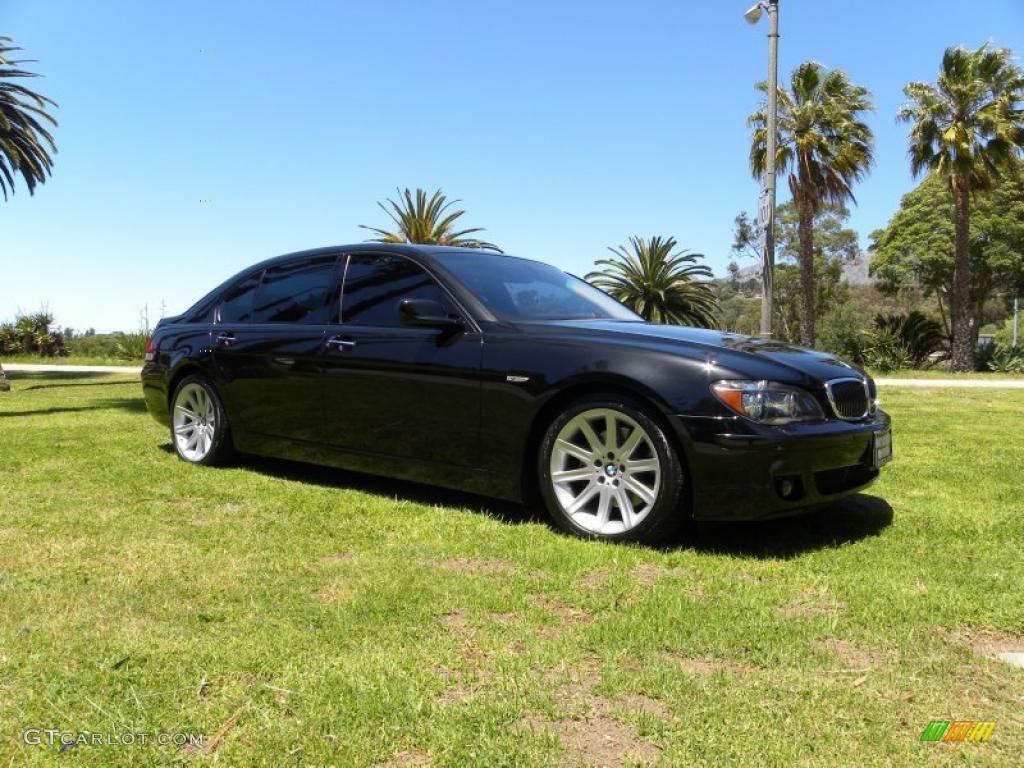 2006 7 Series 750Li Sedan - Black Sapphire Metallic / Black/Black photo #5