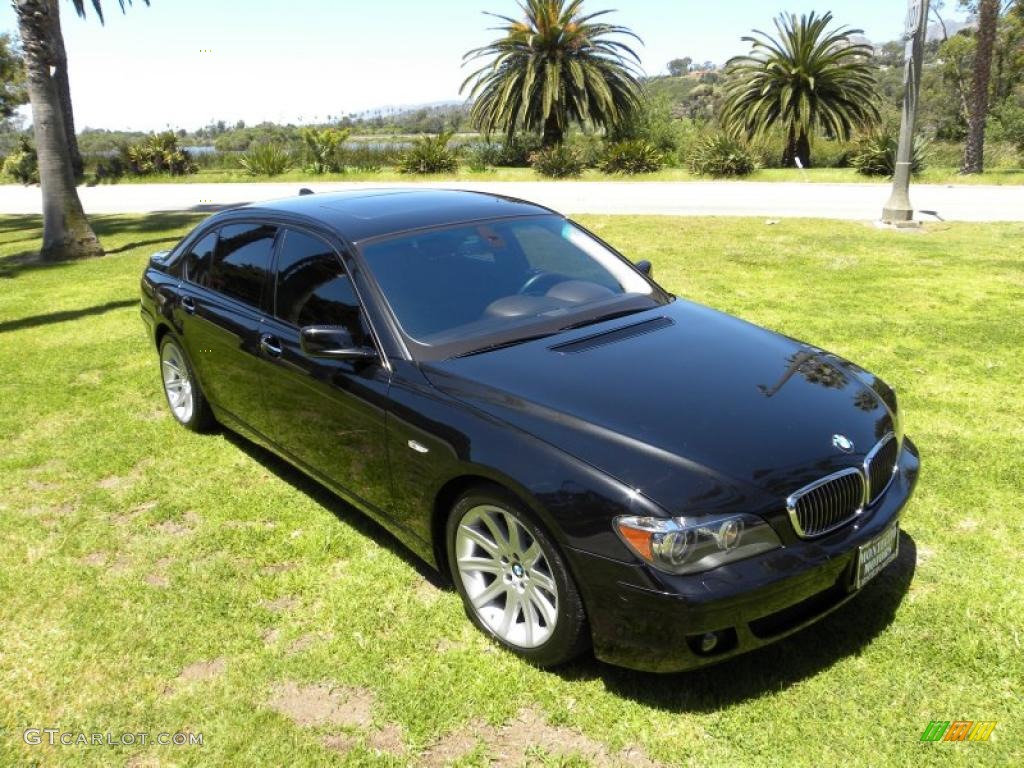 2006 7 Series 750Li Sedan - Black Sapphire Metallic / Black/Black photo #6