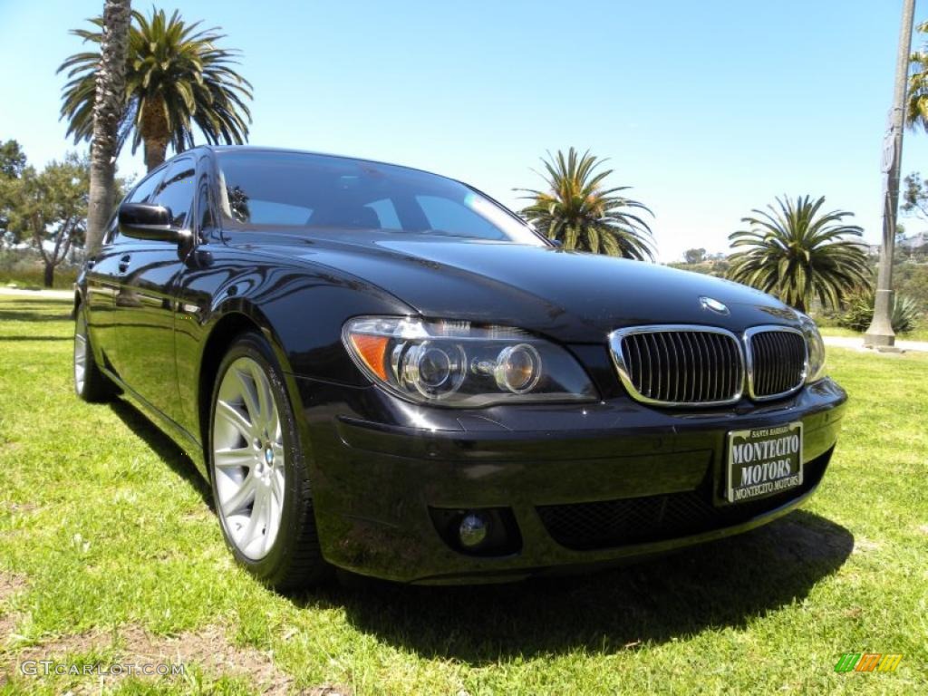 2006 7 Series 750Li Sedan - Black Sapphire Metallic / Black/Black photo #7